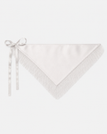 BANDANA DE SEDA CON DETALLE DE FLECOS
