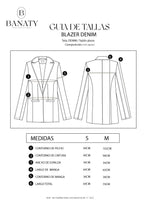 BLAZER DENIM CON BOLSILLOS FUNCIONALES DE MUJER BANATY