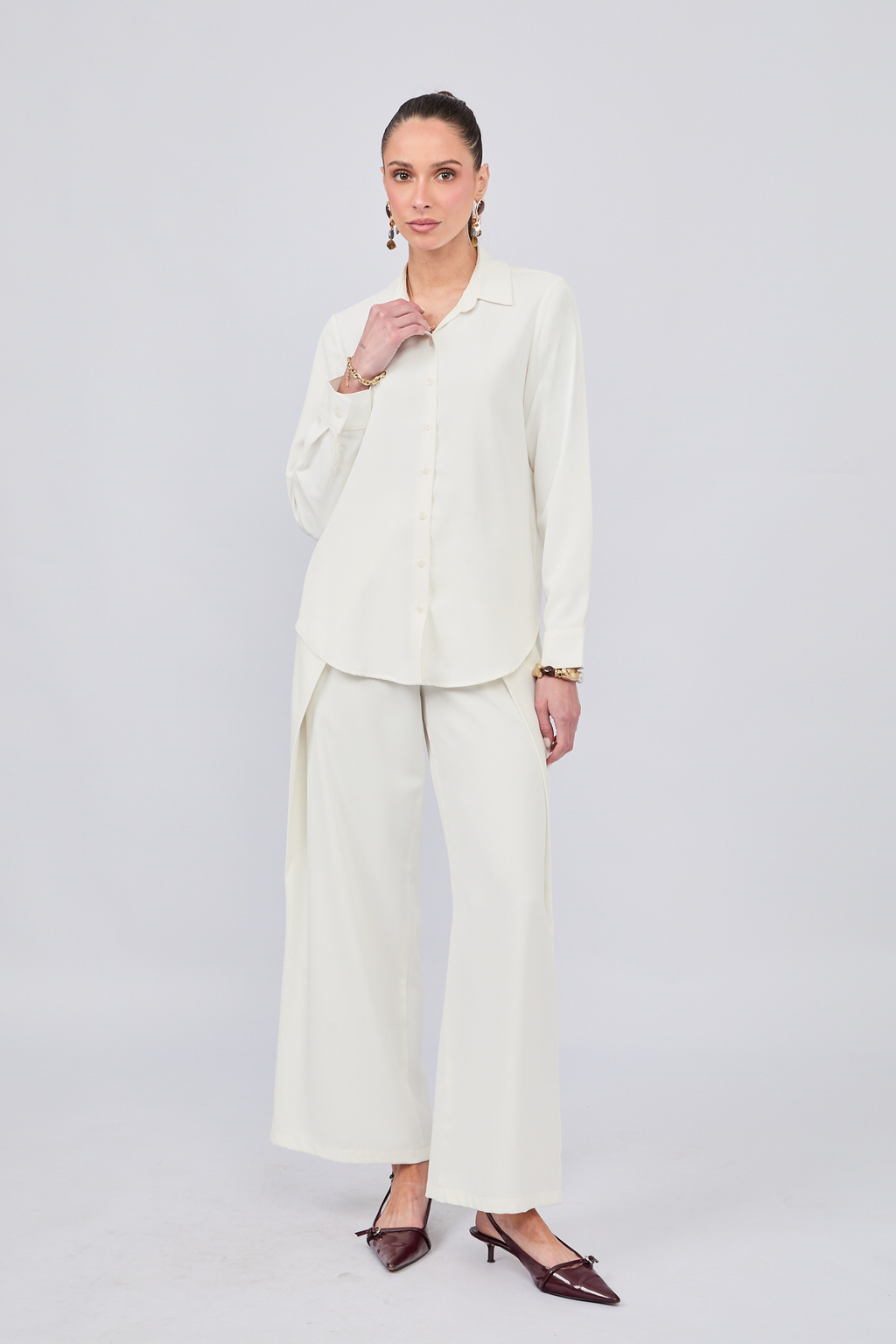 BLUSA CAMISERA PERLA - PARIS