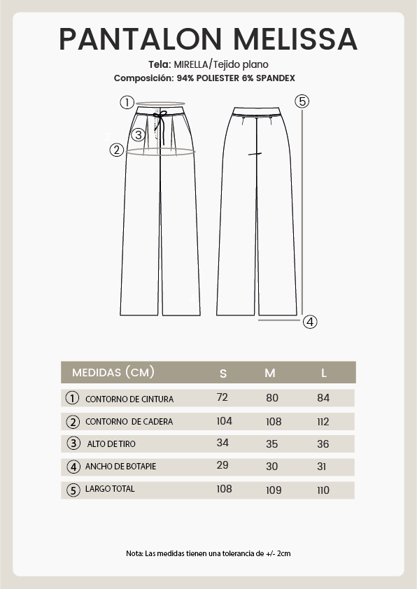 PANTALÓN SASTRERO CON LAZO Y PLIEGUES DELANTEROS PERLA- MELISSA