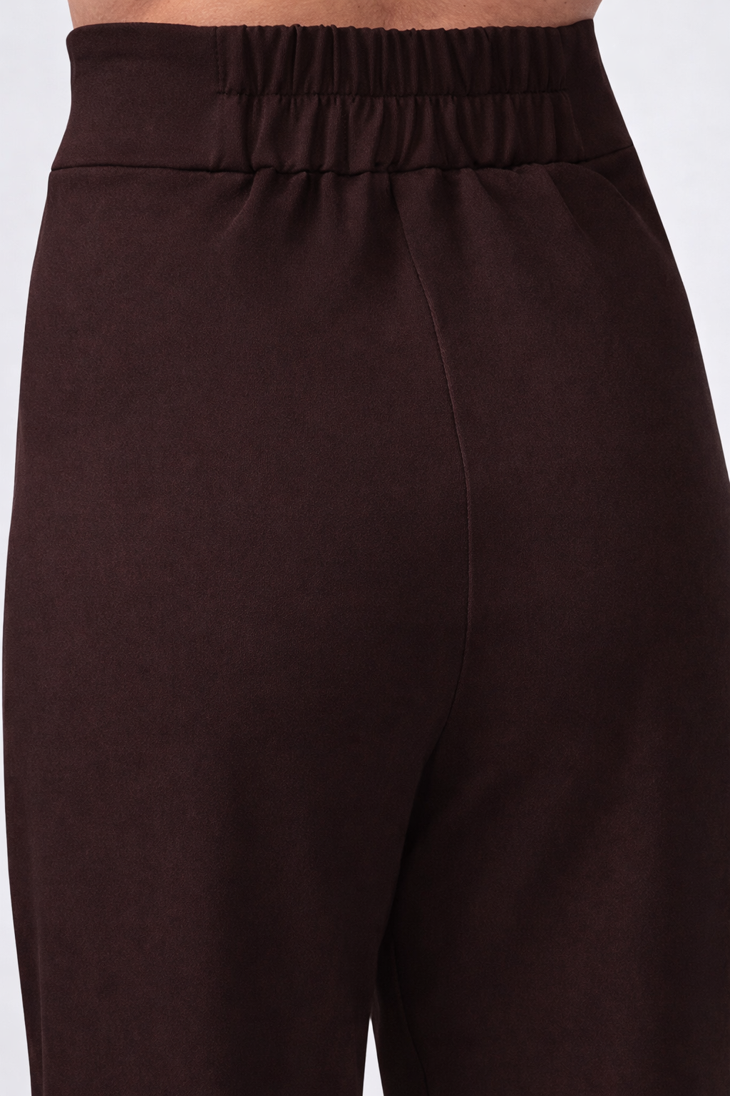 Pantalón recto con cierre lateral invisible Marrón - Sienna