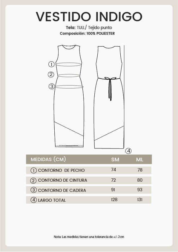 VESTIDO LARGO CON DEGRADÉ ASIMÉTRICO TORNASOL - INDIGO